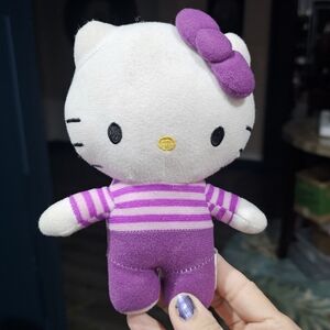 Hello Kitty Plush Toy - Purple Stripes